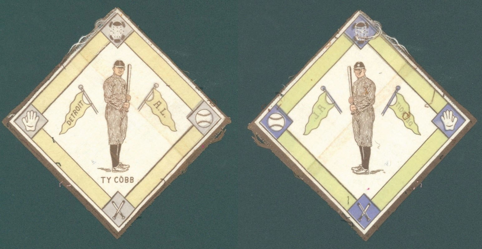 Front and back of Ty Cobb (White Infield) card